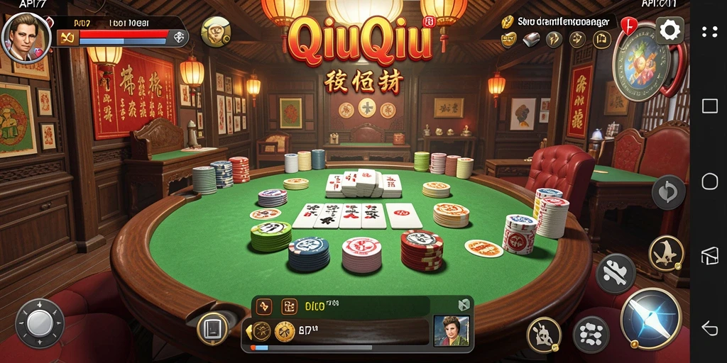 Tampilan gameplay seru QiuQiu di API77.
