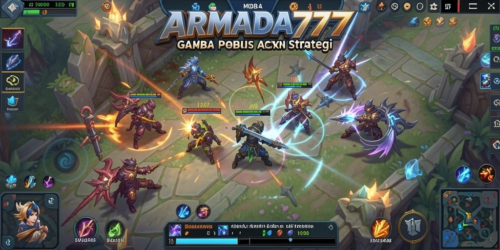 Tangkapan layar menunjukkan pertempuran seru di <strong>ARMADA777</strong>.