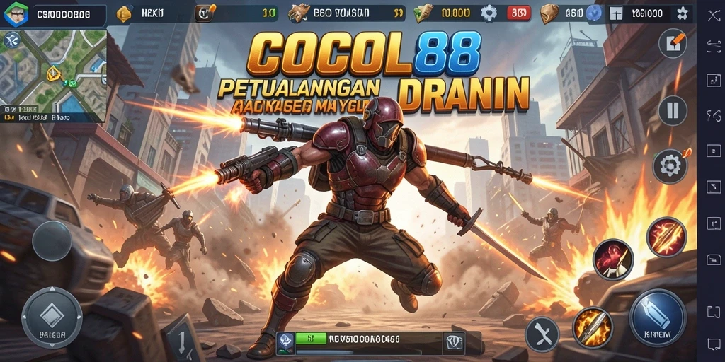 Screenshot utama COCOL88 menampilkan aksi pertempuran yang mendebarkan.