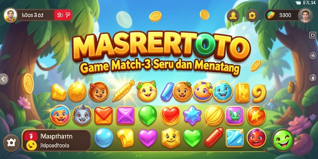 Tampilan gameplay seru dan penuh warna di MASRERTOTO.