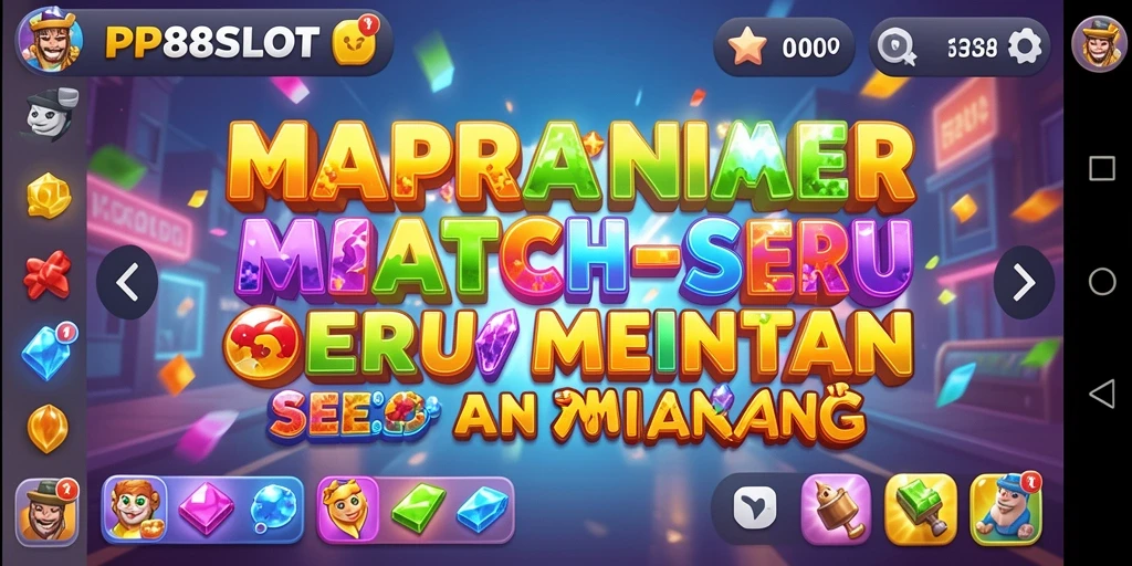 Tampilan menarik gameplay PP88SLOT dengan tantangan Match-3.